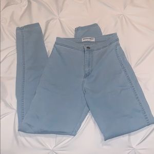 American Apparel High Waist Light Wash Easy Jeans